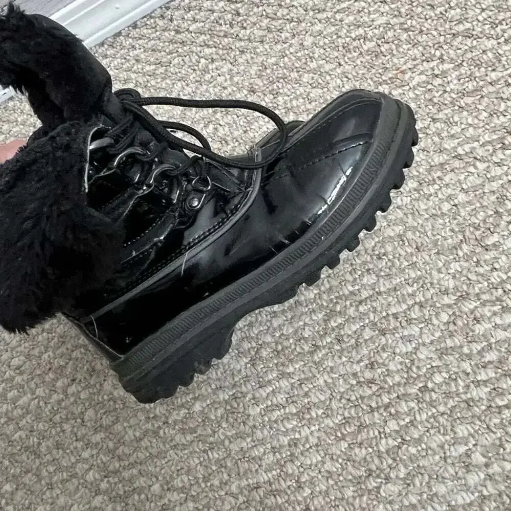 Aquatherm santana black winter  fur warm boots size 6